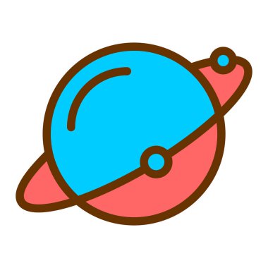 Gezegen. Web simgesi basit illüstrasyon