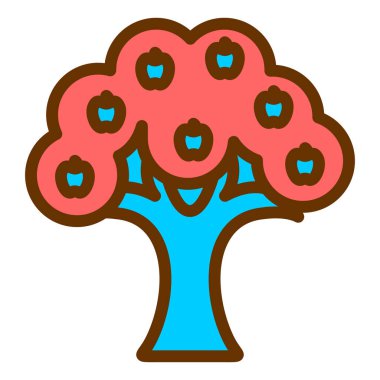 Ağaç. Web simgesi basit illüstrasyon