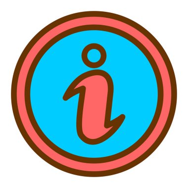 bilgi, uzun gölgeli mavi simge, düz tasarım