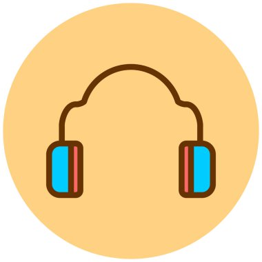 Kulaklık. Web simgesi basit tasarım