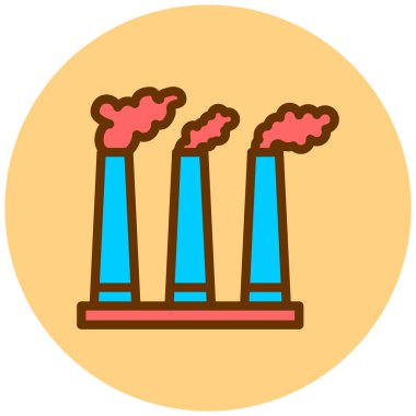 Fabrika. Web simgesi basit tasarım