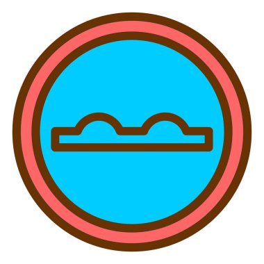 Yol işareti simgesinin vektör illüstrasyonu