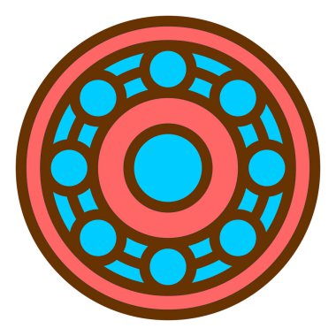 Dairesel bir simgenin vektör illüstrasyonu