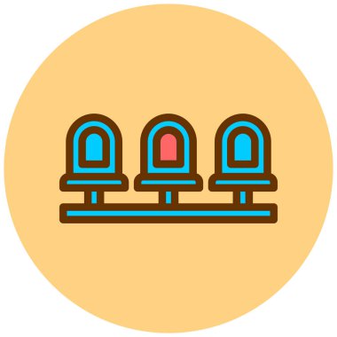 Çadır. Web simgesi basit illüstrasyon