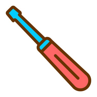 Tornavida. Web simgesi basit illüstrasyon