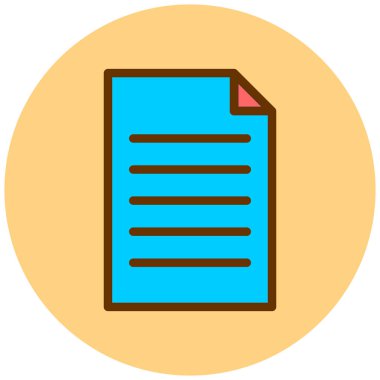 Belge. Web simgesi basit tasarım