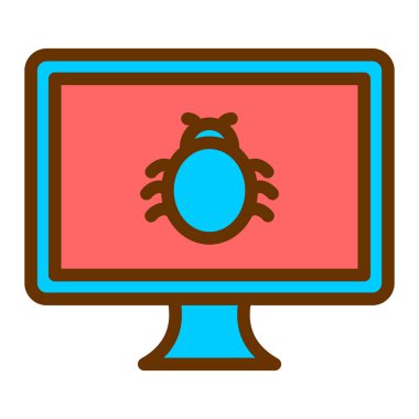 Virüs. Web simgesi basit illüstrasyon