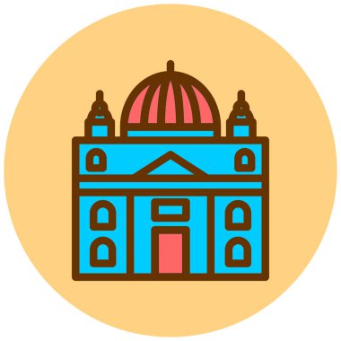 Kiliseye. Web simgesi basit illüstrasyon