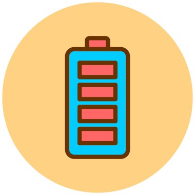 Pil. Web simgesi basit illüstrasyon