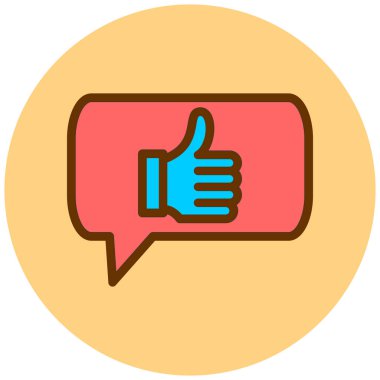 Konuş. Web simgesi basit illüstrasyon