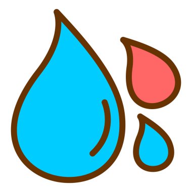 Su damlası ikonu. vektör illüstrasyonu