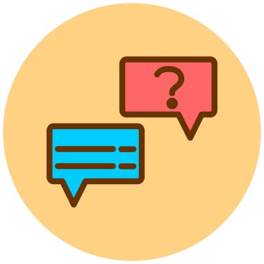 Konuş. Web simgesi basit illüstrasyon