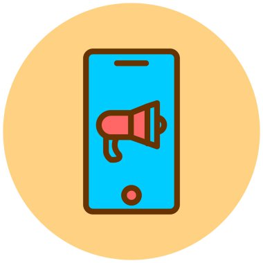 Cep telefonu. Web simgesi basit illüstrasyon