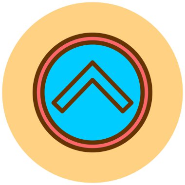 yukarı ok simgesi vektör illüstrasyonu