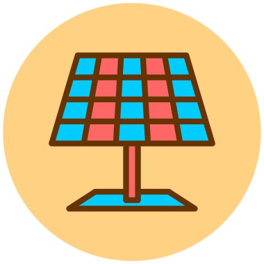 Güneş paneli. Basit resimleme