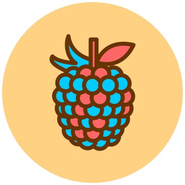 Ahududu. Web simgesi basit illüstrasyon