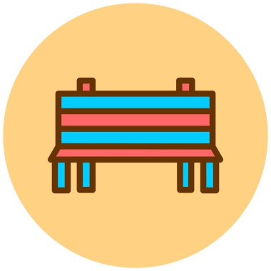 Yedek kulübesi Web simgesi basit illüstrasyon