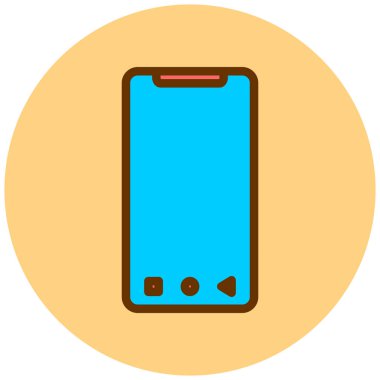 Cep telefonu. Web simgesi basit tasarım