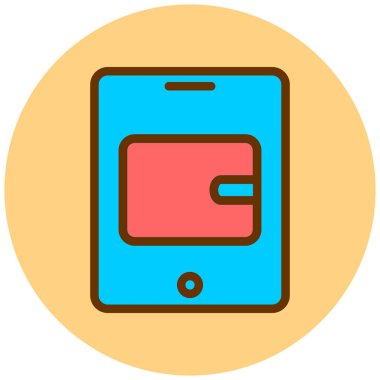 Cep telefonu. Web simgesi basit illüstrasyon