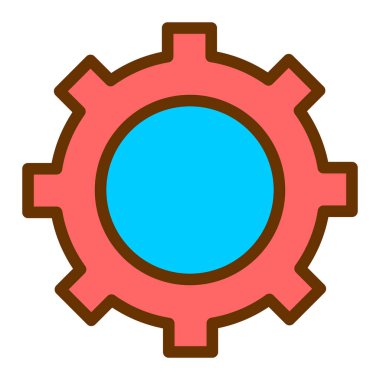 Teçhizat Web simgesi basit illüstrasyon