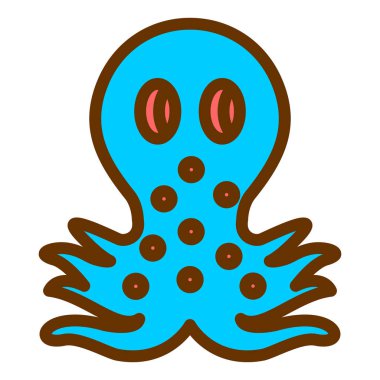 Denizanası simge vektör çizim