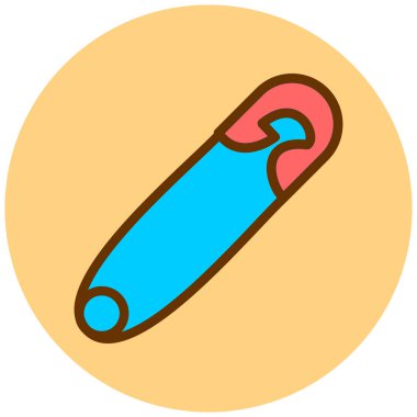 Tek iğne simgesinin vektör illüstrasyonu