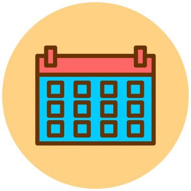 Takvim simgesi vektör illüstrasyonu