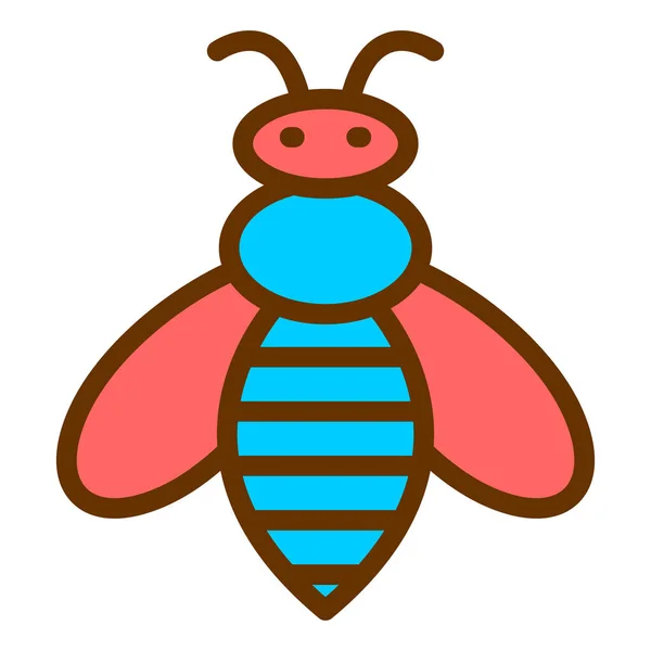 Abeja Icono Web Ilustración Simple — Archivo Imágenes Vectoriales