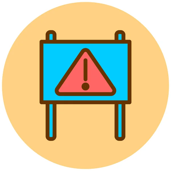 Warning Web Icon Simple Illustration — Stock Vector