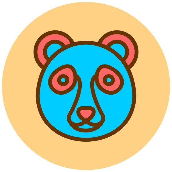 Panda Web Symbol Einfache Illustration — Stockvektor