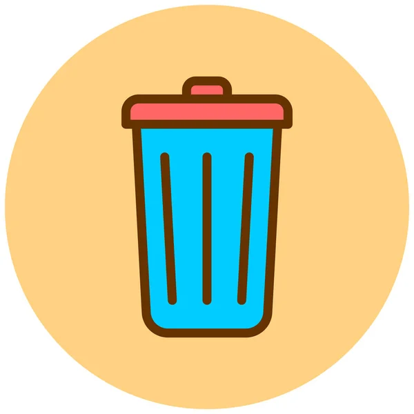 Trash Web Icon Simple Illustration — Stock Vector