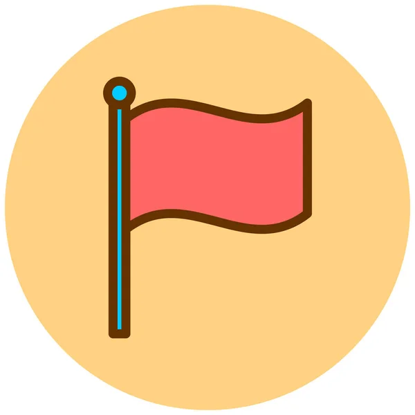 Bendera Ilustrasi Vektor Ikon Web - Stok Vektor