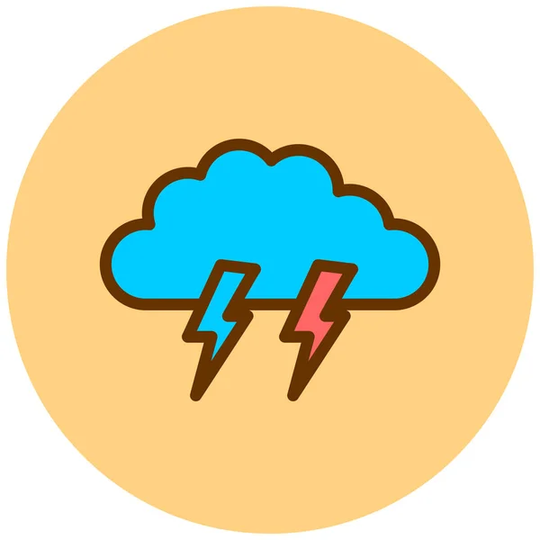 Storm Cloud Simple Design — Stock Vector