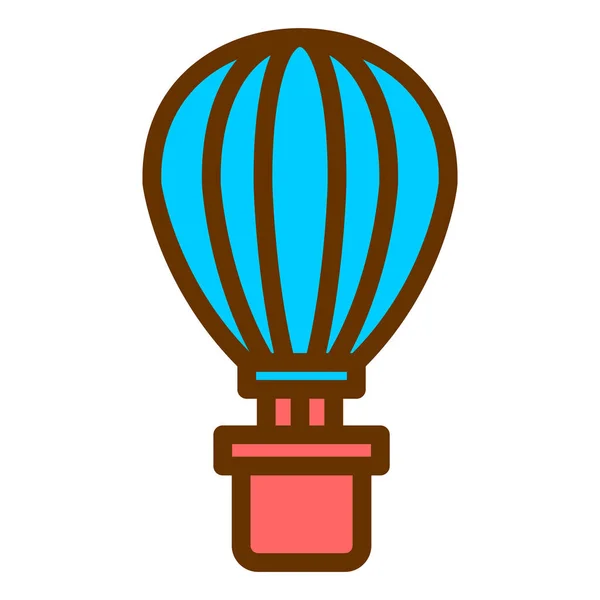 Sıcak Hava Balon Simge Vektör Çizim — Stok Vektör