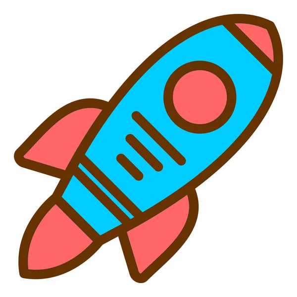 Een Raket Web Icoon Eenvoudige Illustratie — Stockvector