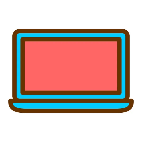 Laptop Web Ikone Einfaches Design — Stockvektor