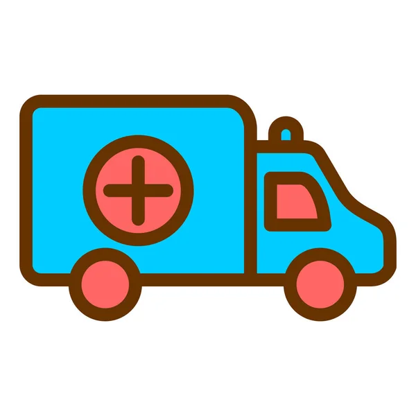 Ambulancia Icono Web Ilustración Simple — Vector de stock