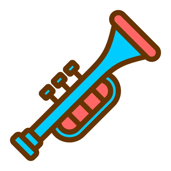 Trumpet Music Instrument Simple Illustration — Stock Vector