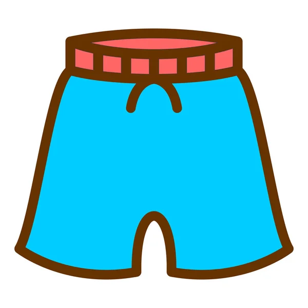 Icono Pantalones Cortos Playa Ilustración Simple Ropa Símbolo Vectorial Para — Vector de stock