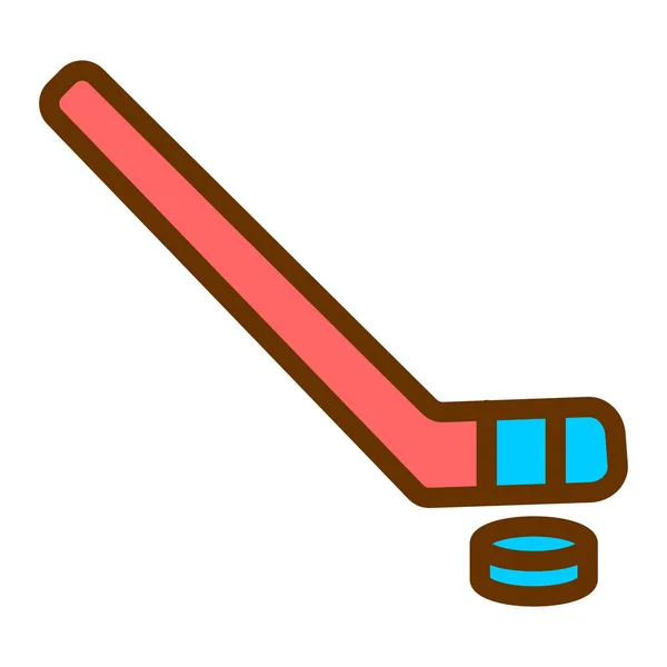 Hockey Web Symbol Einfache Illustration — Stockvektor
