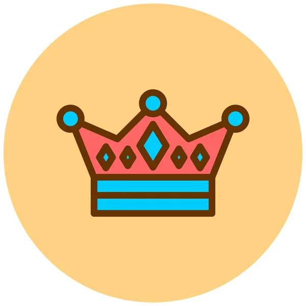 Corona Icona Web Semplice Illustrazione — Vettoriale Stock