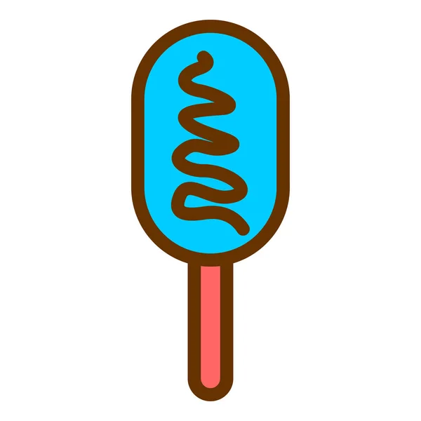 Een Lolly Web Icoon Eenvoudige Illustratie — Stockvector