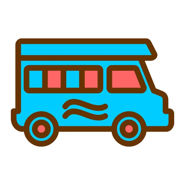 Autobus Icona Web Semplice Illustrazione — Vettoriale Stock