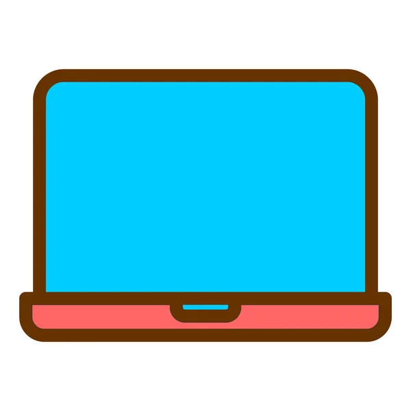 Laptop Web Icon Simple Design — Stock Vector