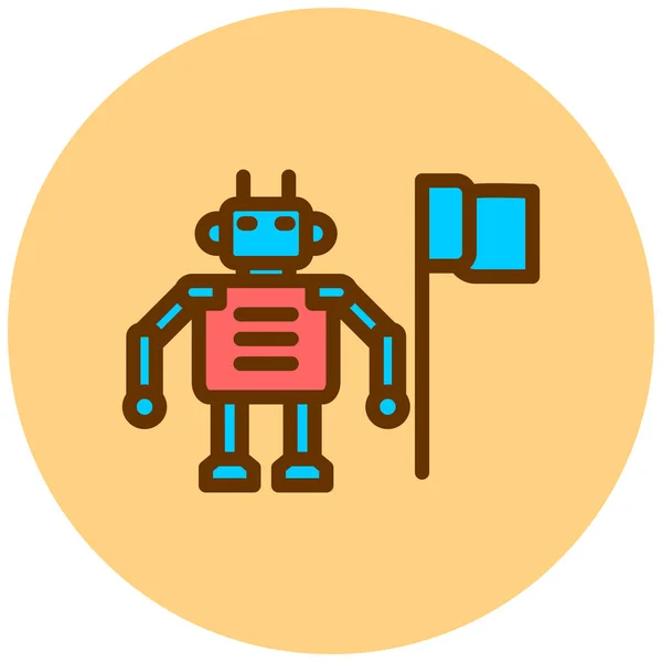 ロボットだ Webアイコンシンプルなイラスト — ストックベクタ