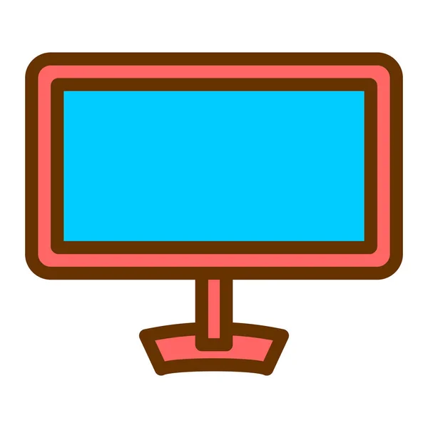Monitor Web Icon Simple Illustration — Stock Vector