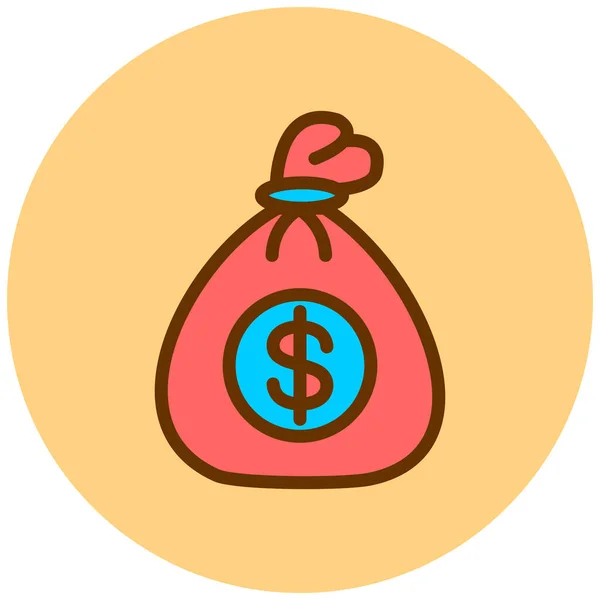 Dinero Malo Icono Web Ilustración Simple — Archivo Imágenes Vectoriales