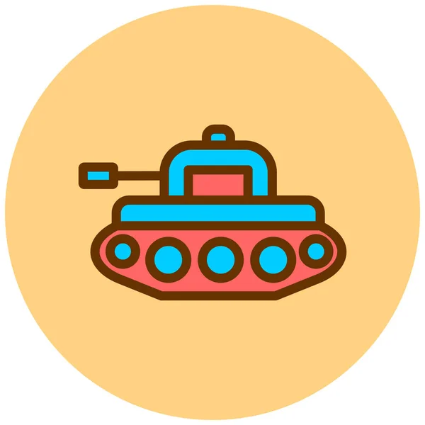 Tank Farbiges Vektorsymbol — Stockvektor