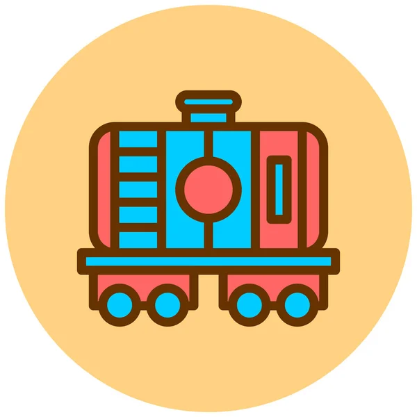 Treno Icona Web Semplice Illustrazione — Vettoriale Stock