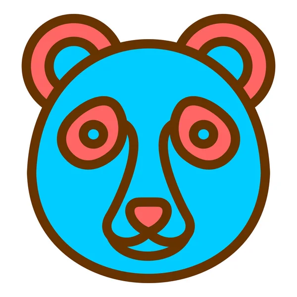 panda. Web simgesi basit illüstrasyon